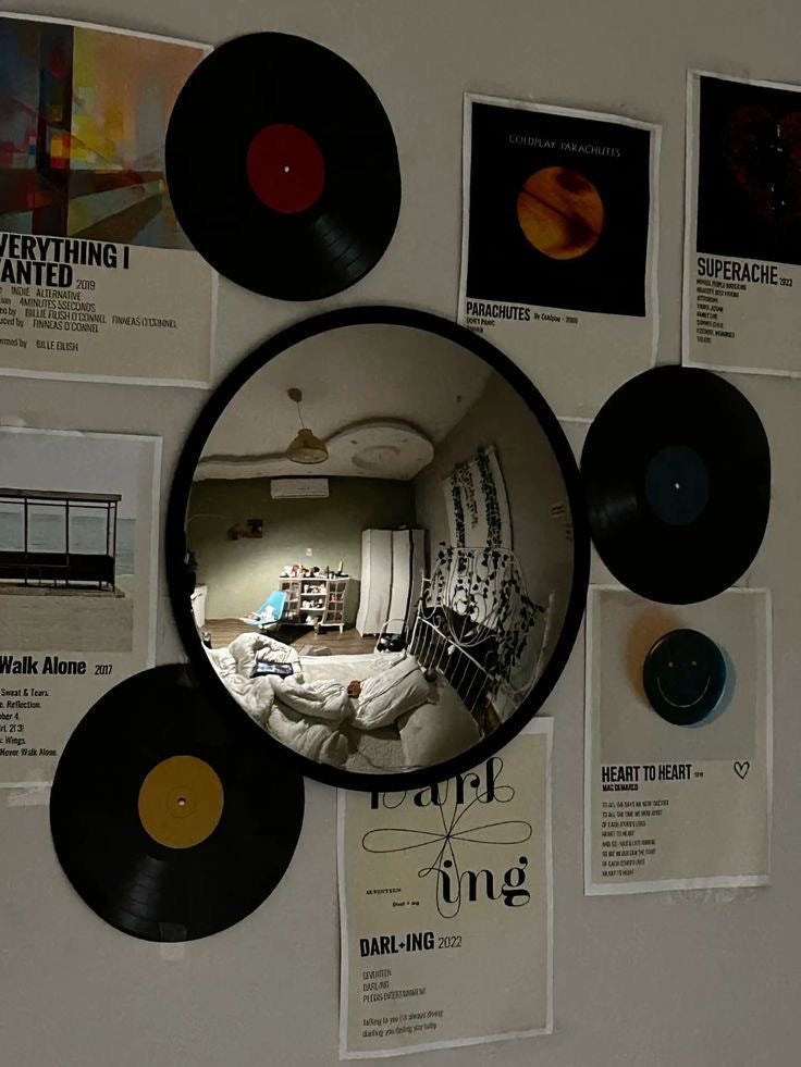 Espejo Convexo Decorativo de Pared Estilo Indie