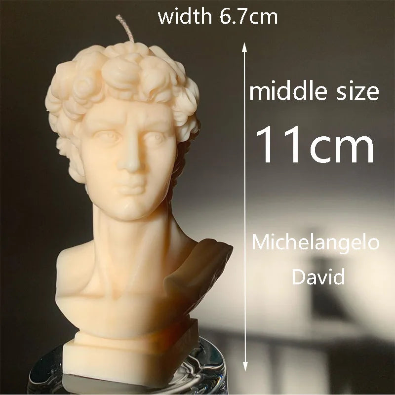 Renaissance Apollo Sculpture Candle Mold Big Size Headless Venus Goddess Silicone Mold Home Decor Luxury Candle Wax Mould