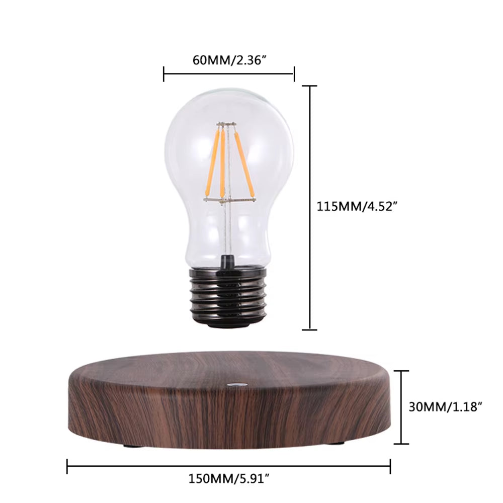 Magnetic Levitation LED Bulb Desk Lamp 360-Degree Wireless Auto-Rotating Office Decoration Creative Gifts Floating Night Light
