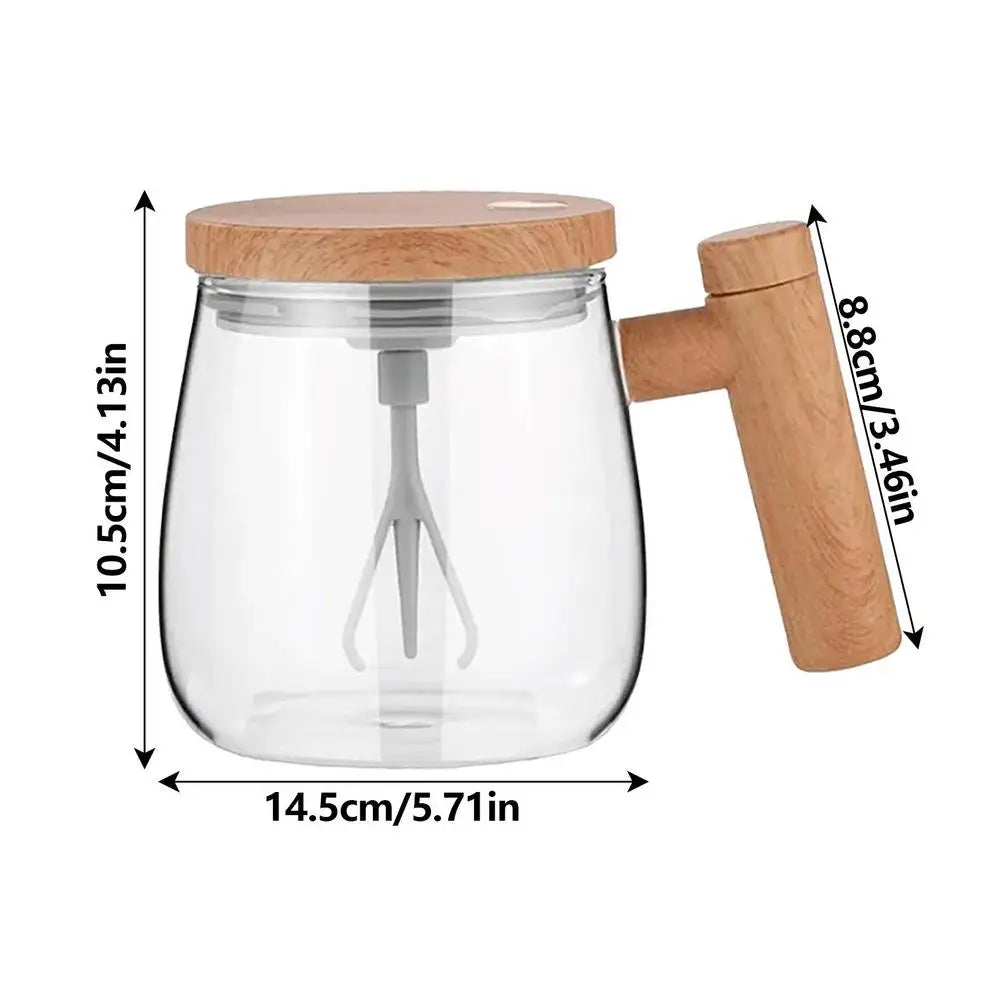 400ML Fully Automatic Coffee Stirring Cup Portable Electric Stirring Cup Office Glass Cup Milk Cocoa Self-Stirring Coffee Mug