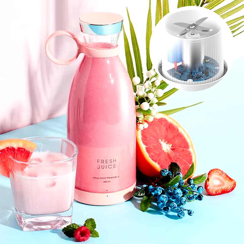 Portable Rechargeable Juicer Blender Wireless Mixer Fresh Juice 350Ml