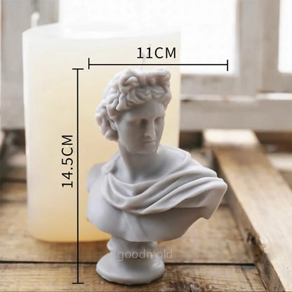 Renaissance Apollo Sculpture Candle Mold Big Size Headless Venus Goddess Silicone Mold Home Decor Luxury Candle Wax Mould