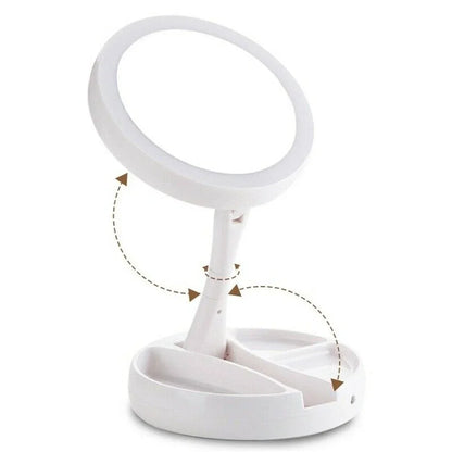 10X LED Illuminated Makeup Mirror with Bright Light Espelho Luz Led Iluminador