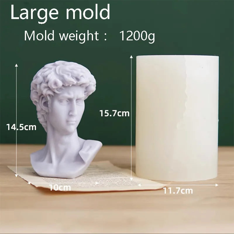 Renaissance Apollo Sculpture Candle Mold Big Size Headless Venus Goddess Silicone Mold Home Decor Luxury Candle Wax Mould