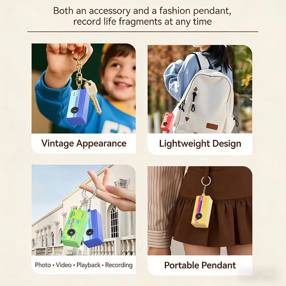 X7 1080P Full HD Thumb Camera 0.96Inch Mini Action Retro Camera Support Memory Card Very Small Camcorder Keychain Video Recorder