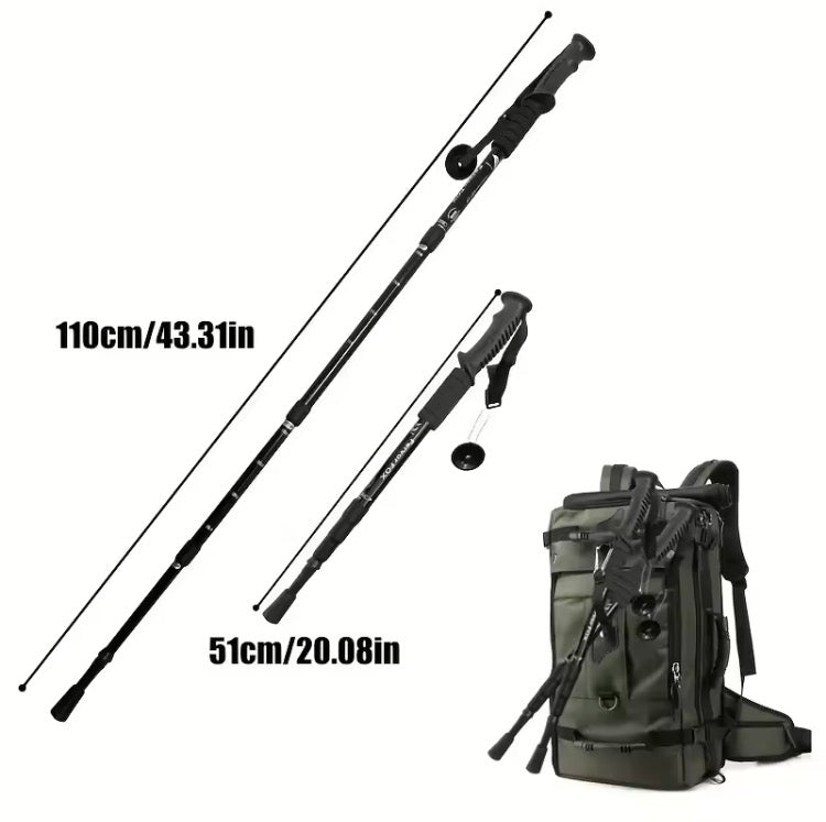 Bastón de Trekking Telescópico y Ligero de Aluminio | Altura Ajustable y Antideslizante para Senderismo y Montaña