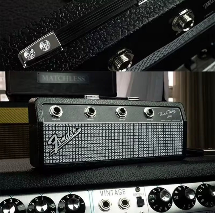 Colgador de Llaves de Pared Diseño Amplificador Guitarra Fender Jack Rack