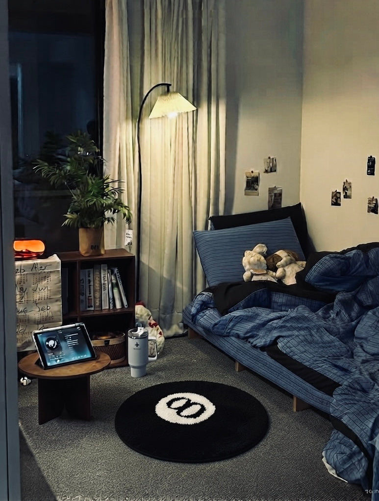 Tapete Estilo "8 Ball" para Habitación – Alfombra de Diseño Moderno y Suave
