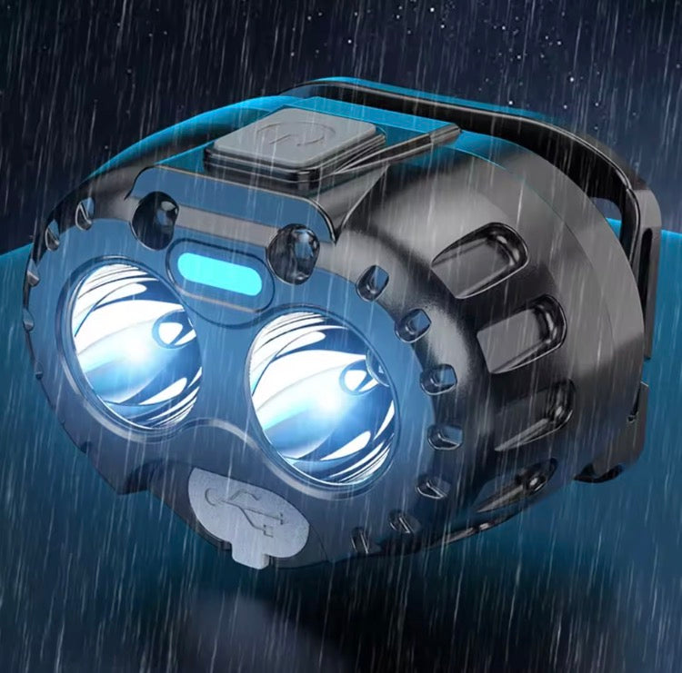 Linterna Frontal LED Recargable e Impermeable para Camping, Senderismo y Actividades al Aire Libre