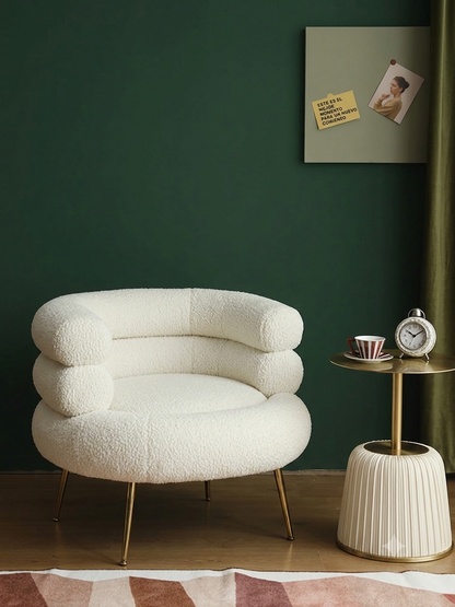 Sillón de Acento Estilo Bouclé – Butaca Elegante para Espacios Modernos
