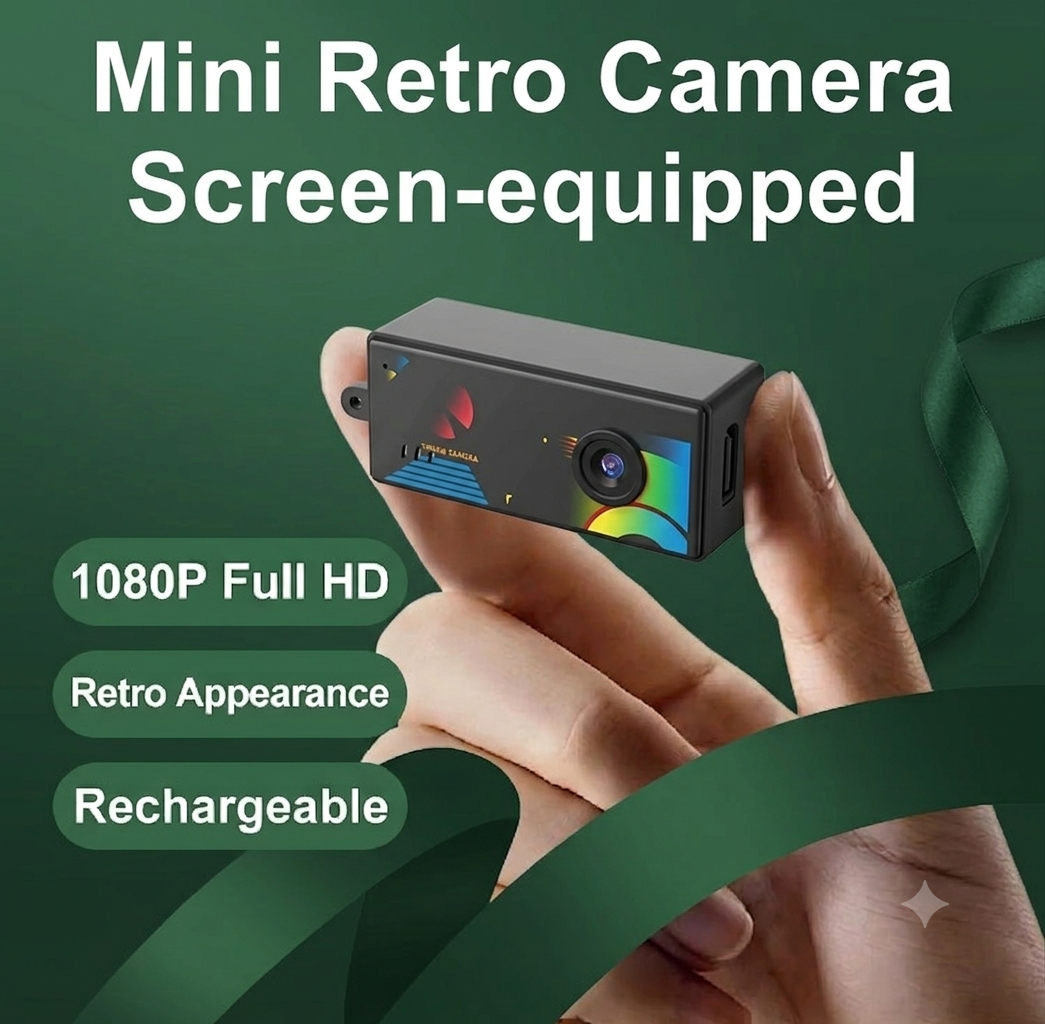 Mini Cámara Retro Full HD – Grabadora de Video Portátil Tipo Llavero