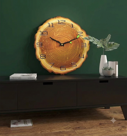 Reloj Vintage de Madera para Pared – Arte Moderno para Sala o Cafetería