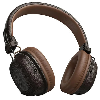 Audífonos Inalámbricos Bluetooth HOCO Retro Over-Ear y Diseño de Cuero PU