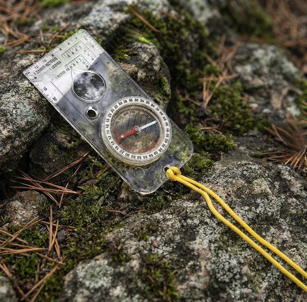 Brújula profesional con Escala para Mapas y Lupa para Senderismo y Trekking