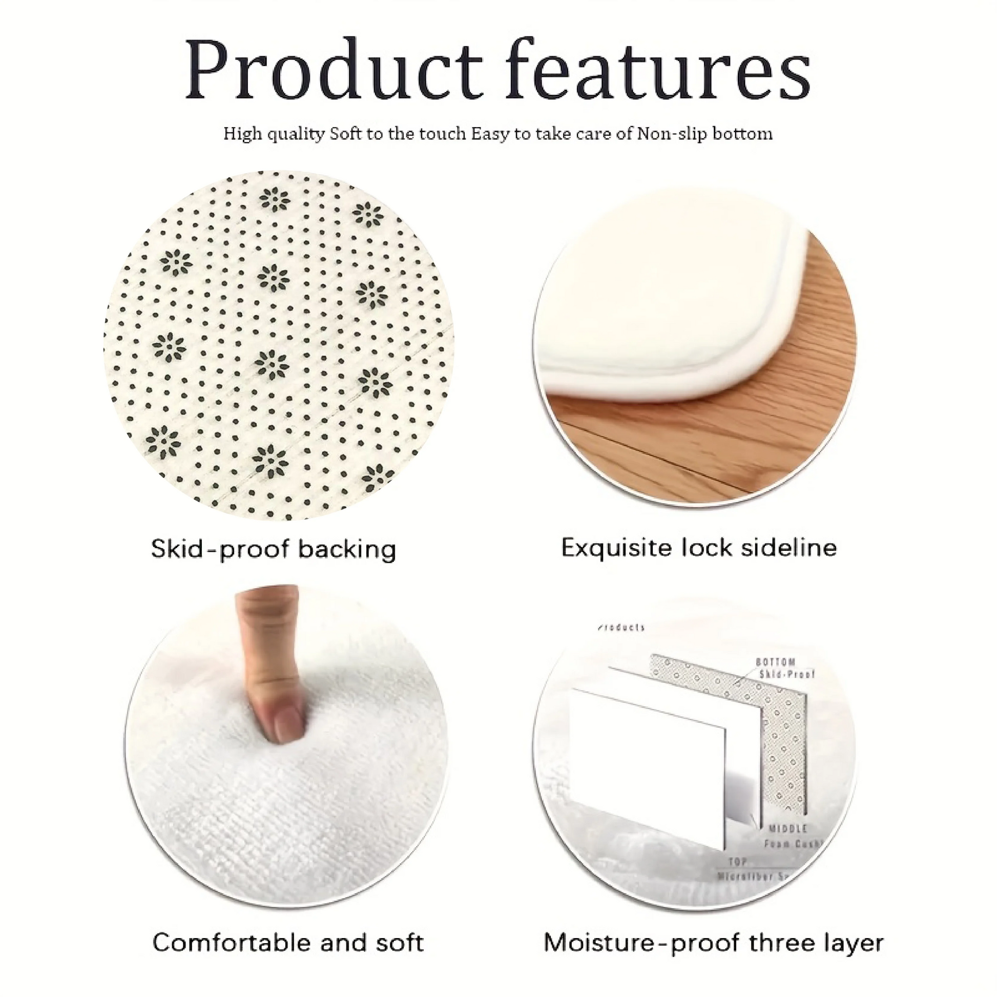 Modern Cigarette Shaped Floor Mat Living Room Bedroom Resting Area Soft and Machine Washable Home Decoration