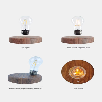 Magnetic Levitation LED Bulb Desk Lamp 360-Degree Wireless Auto-Rotating Office Decoration Creative Gifts Floating Night Light