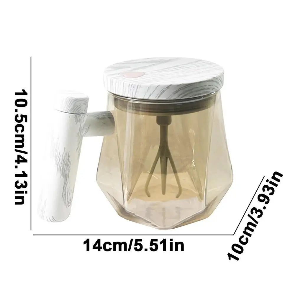 400ML Fully Automatic Coffee Stirring Cup Portable Electric Stirring Cup Office Glass Cup Milk Cocoa Self-Stirring Coffee Mug