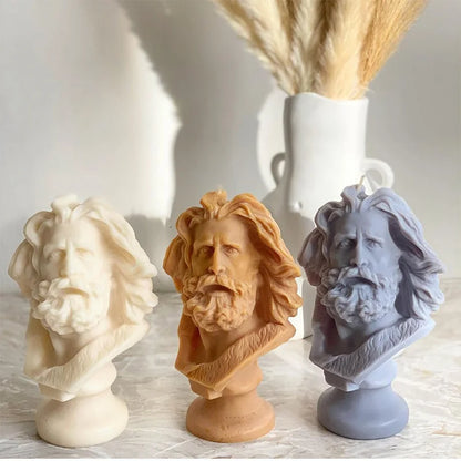 Renaissance Apollo Sculpture Candle Mold Big Size Headless Venus Goddess Silicone Mold Home Decor Luxury Candle Wax Mould