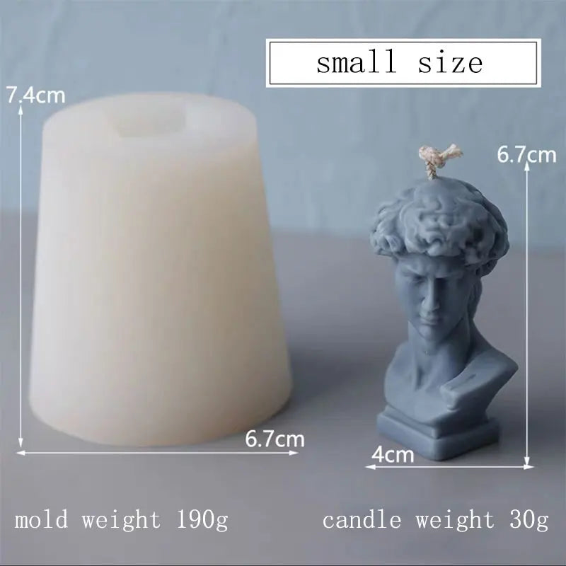 Renaissance Apollo Sculpture Candle Mold Big Size Headless Venus Goddess Silicone Mold Home Decor Luxury Candle Wax Mould