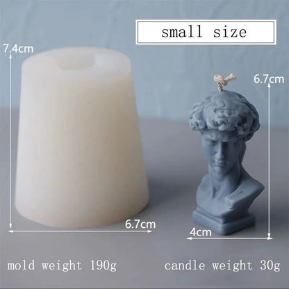 Renaissance Apollo Sculpture Candle Mold Big Size Headless Venus Goddess Silicone Mold Home Decor Luxury Candle Wax Mould