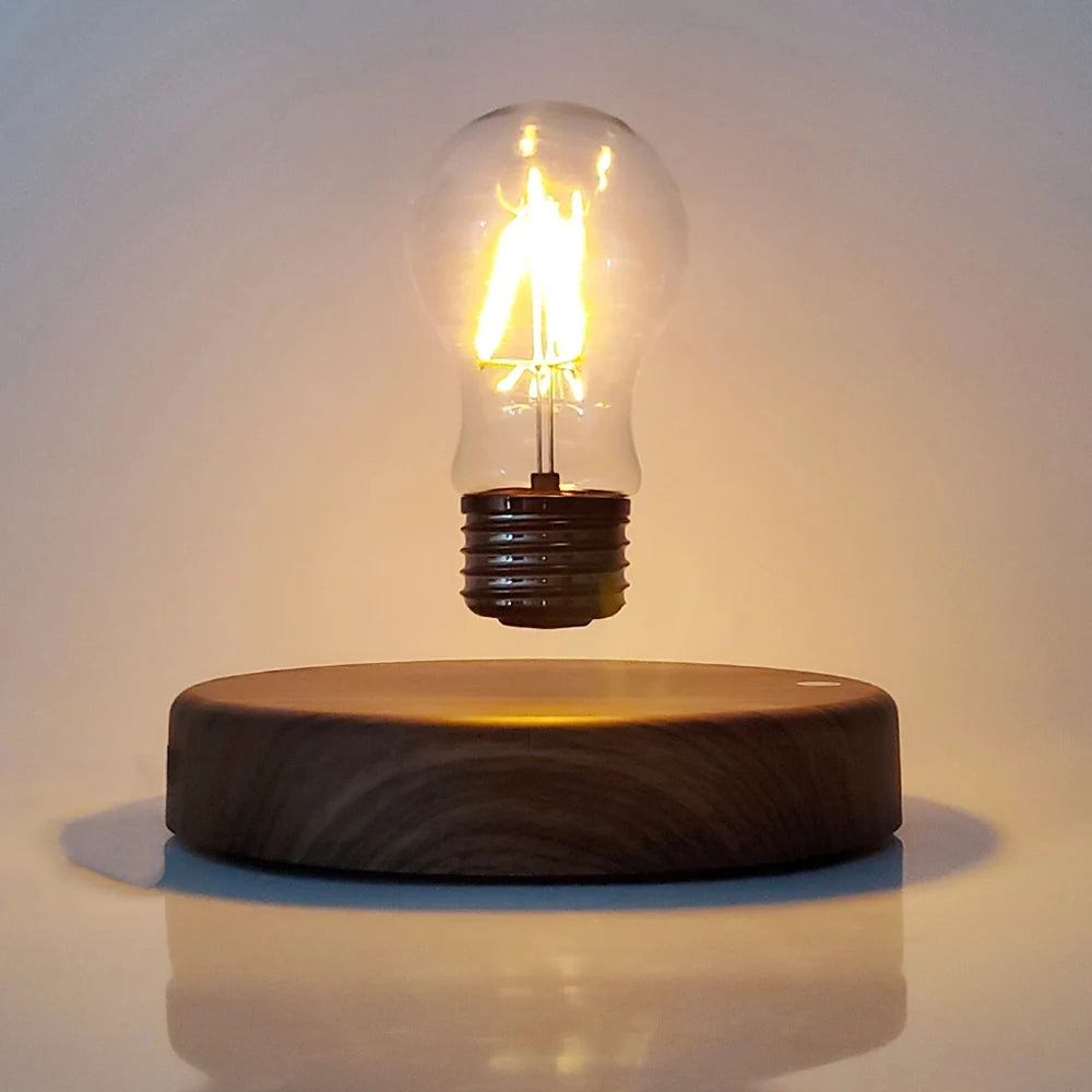 Magnetic Levitation LED Bulb Desk Lamp 360-Degree Wireless Auto-Rotating Office Decoration Creative Gifts Floating Night Light