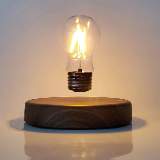 Magnetic Levitation LED Bulb Desk Lamp 360-Degree Wireless Auto-Rotating Office Decoration Creative Gifts Floating Night Light
