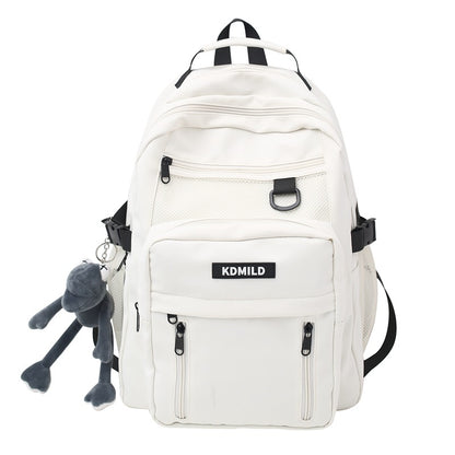 Nylon Backpack for Students School Bag High Capacity Waterproof Zippers Backpack